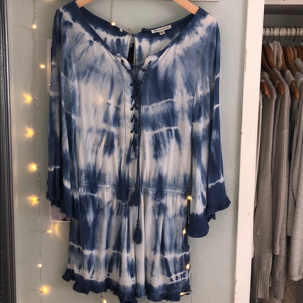 american eagle tye die romper
